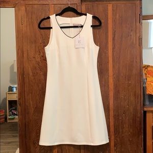 White v neck dress
